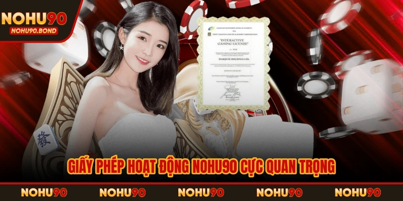 Giấy phép hoạt động NOHU90 cực quan trọng